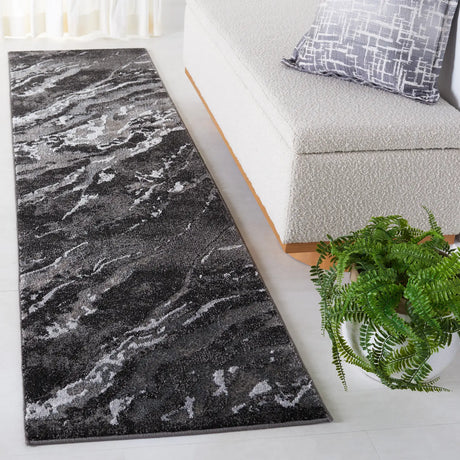 Safavieh Pacific 2'-2" x 9'-0" Rug in Grey / Black