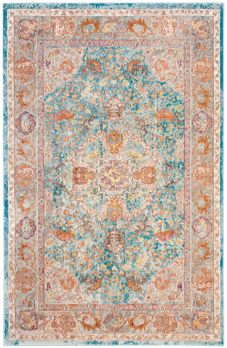 Safavieh Aria 3'-0" x 5'-0" Rug in Blue / Orange