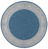Safavieh Beach House 6'-7" x 6'-7" Rug in Blue / Ivory