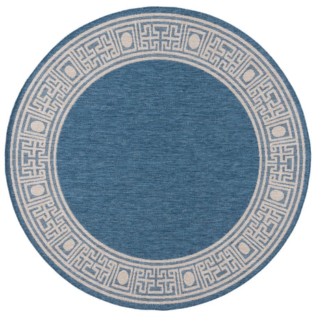 Safavieh Beach House 6'-7" x 6'-7" Rug in Blue / Ivory
