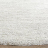 Safavieh Jasmine Shag 6'-7" x 6'-7" Rug in Ivory / Light Grey