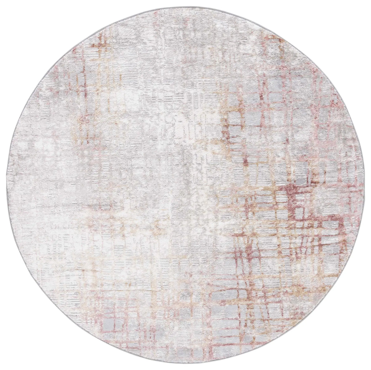 Safavieh Meadow 500 6'-7" x 6'-7" Rug in Light Grey / Pink