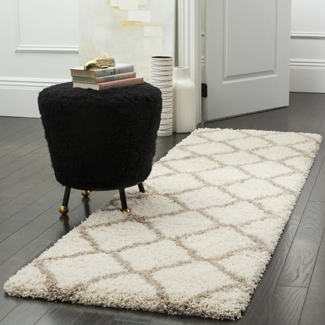 Safavieh Hudson Shag 2'-3" x 10'-0" Rug in Ivory / Beige