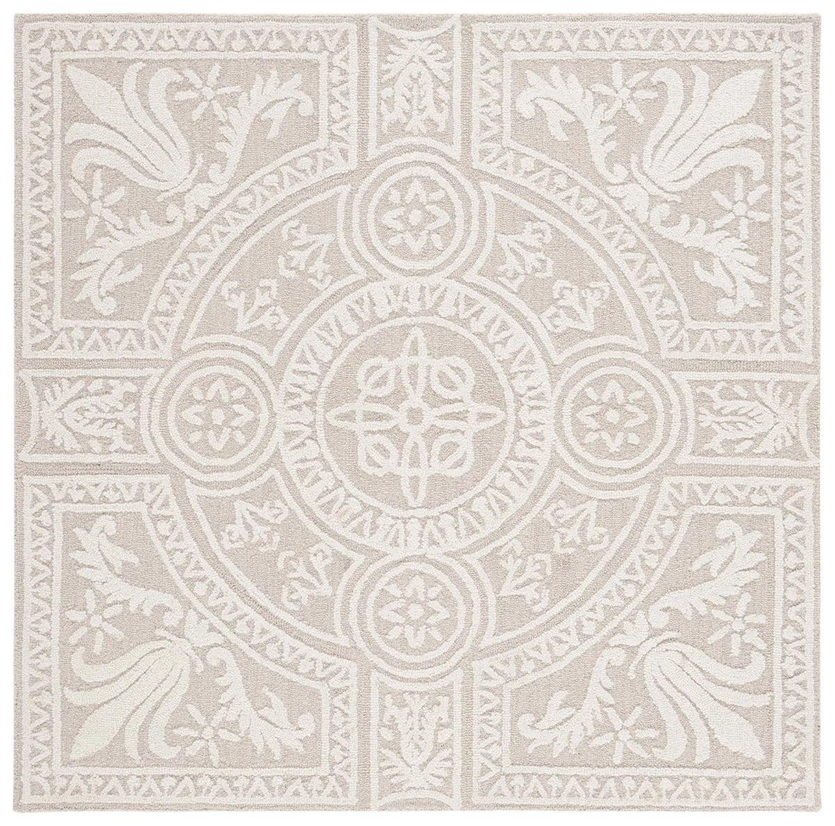 Safavieh Blossom 6'-0" x 6'-0" Rug in Light Grey / Ivory