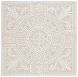 Safavieh Blossom 6'-0" x 6'-0" Rug in Light Grey / Ivory