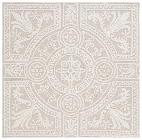Safavieh Blossom 6'-0" x 6'-0" Rug in Light Grey / Ivory