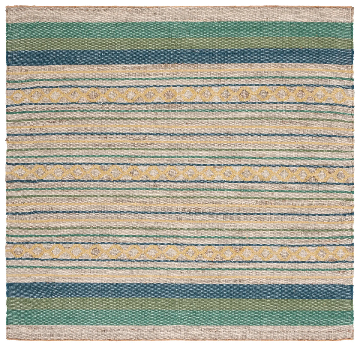 Safavieh Kilim 6'-0" x 6'-0" Rug in Natural / Green