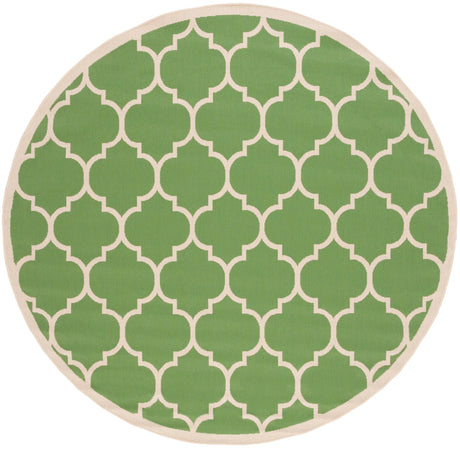 Safavieh Courtyard 7'-10" x 7'-10" Rug in Green / Beige