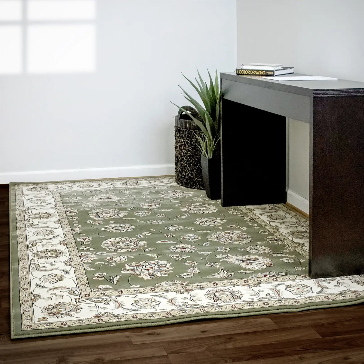 Dynamic Rugs Ancient Garden 57365 Green / Ivory Rugs - Room