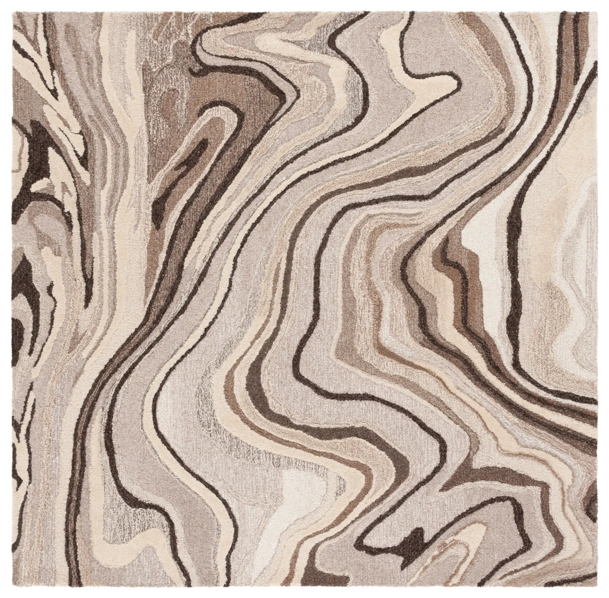 Safavieh Metro 6'-0" x 6'-0" Rug in Brown / Ivory