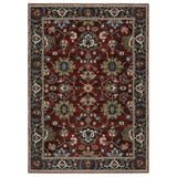 Oriental Weavers Sphinx HASTINGS HA03V Red Floral Rugs - main flat