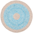 Safavieh Braided 3'-0" x 3'-0" Rug in Blue / Beige