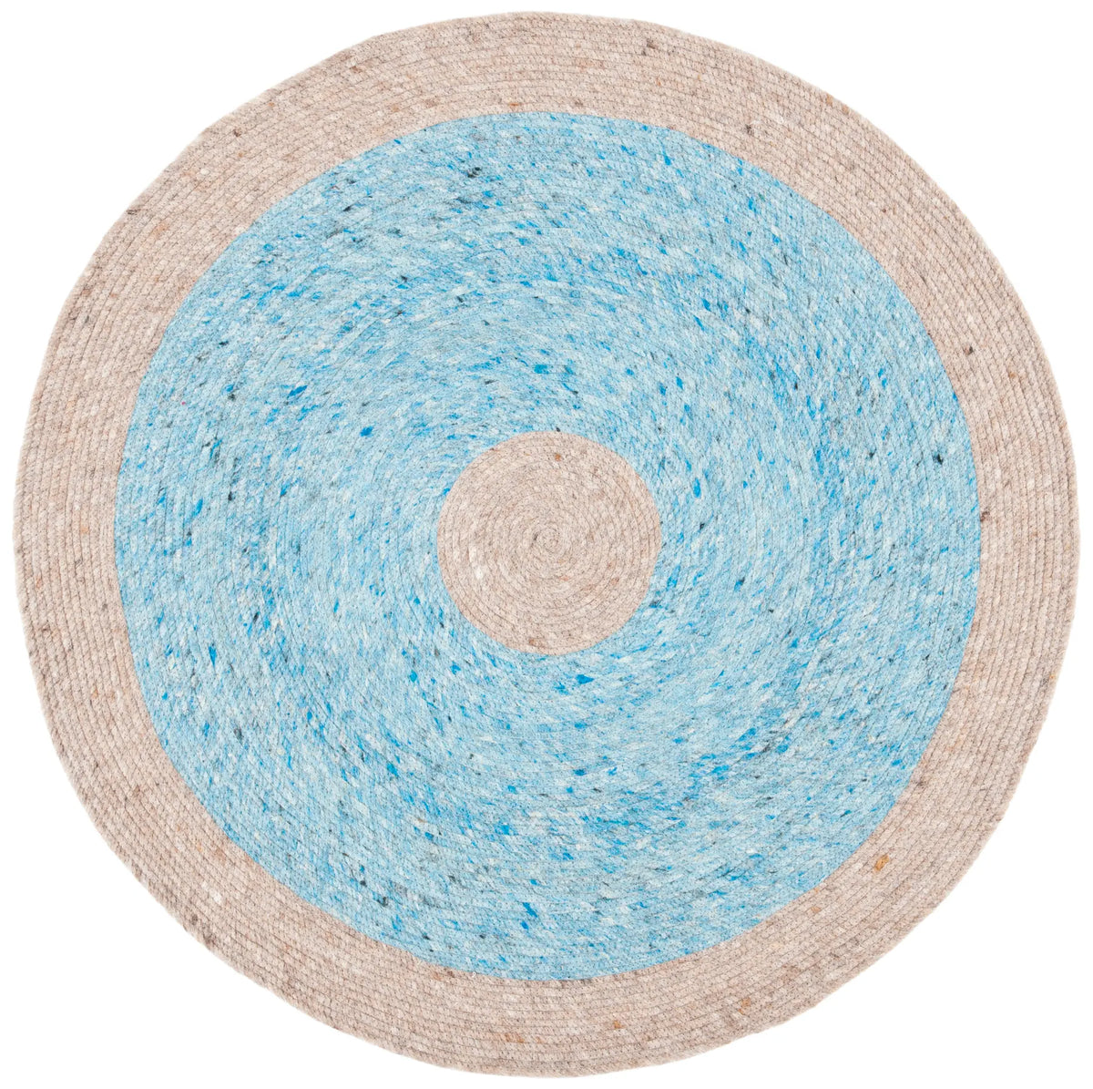 Safavieh Braided 3'-0" x 3'-0" Rug in Blue / Beige