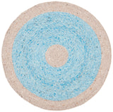 Safavieh Braided 3'-0" x 3'-0" Rug in Blue / Beige