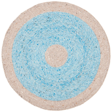 Safavieh Braided 3'-0" x 3'-0" Rug in Blue / Beige