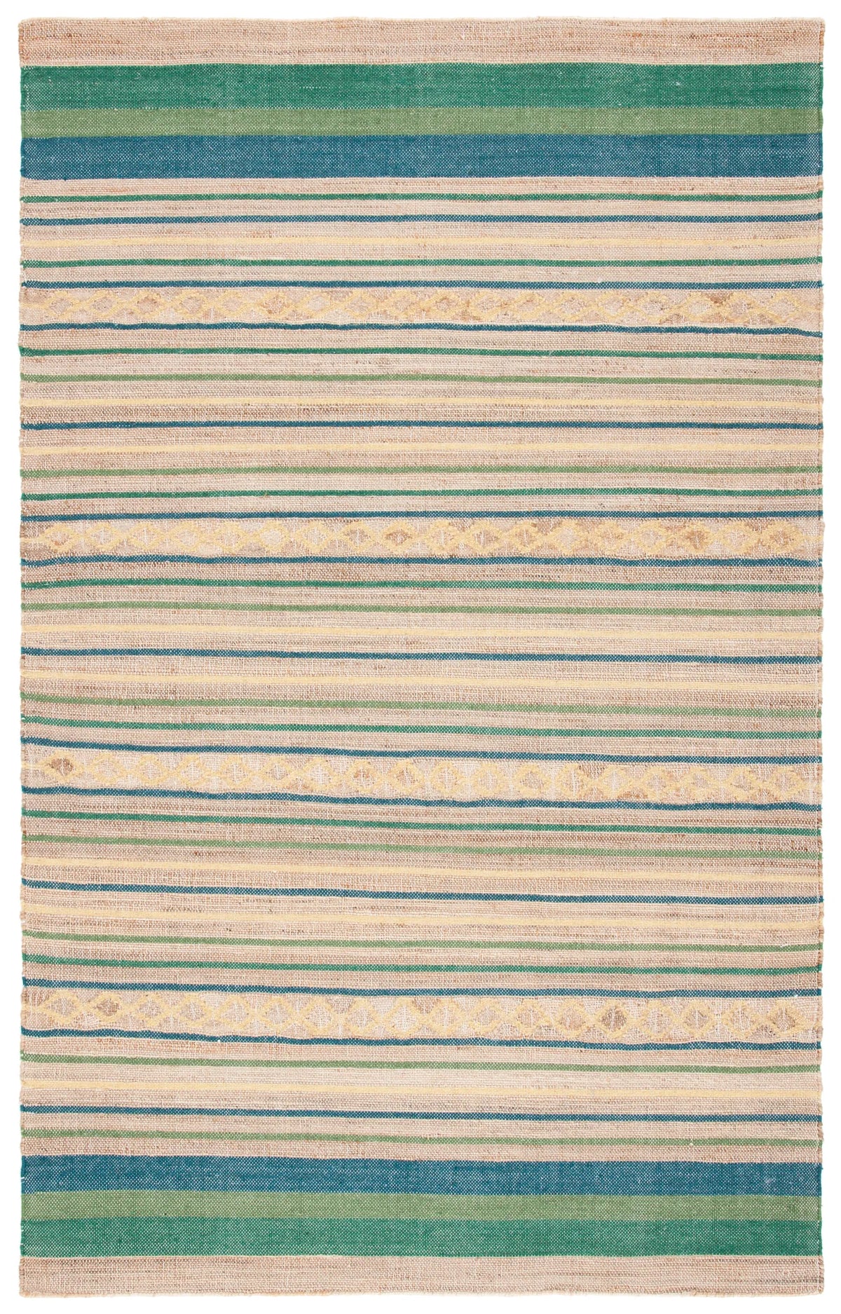 Safavieh Kilim 4'-0" x 6'-0" Rug in Natural / Green