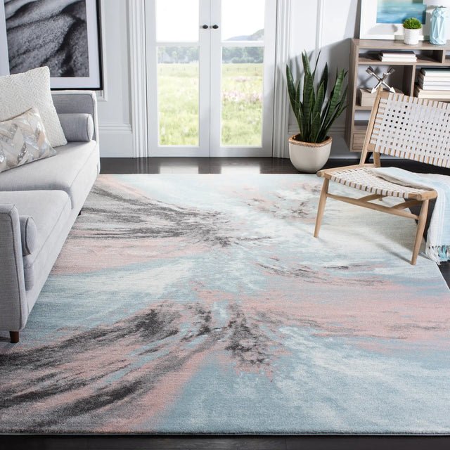 Safavieh Glacier 10'-6" x 14'-0" Rug in Pink / Blue