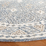 Safavieh Micro-Loop 5'-0" x 5'-0" Rug in Blue / Ivory