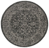 Safavieh Courtyard 5'-3" x 5'-3" Rug in Black / Ivory