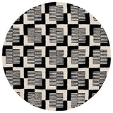 Safavieh Metro 6'-0" x 6'-0" Rug in Black / Ivory