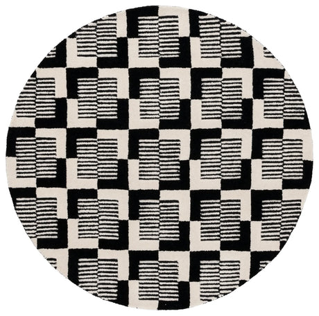 Safavieh Metro 6'-0" x 6'-0" Rug in Black / Ivory