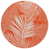 Safavieh Beach House 6'-7" x 6'-7" Rug in Orange / Ivory