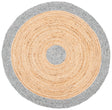 Safavieh Braided 3'-0" x 3'-0" Rug in Grey / Natural