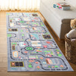 Safavieh Santa Monica Kids 2'-6" x 8'-0" Rug in Light Grey / Grey