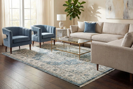 Dynamic Rugs Juno 6882 Light Blue / Cream Rugs - Room