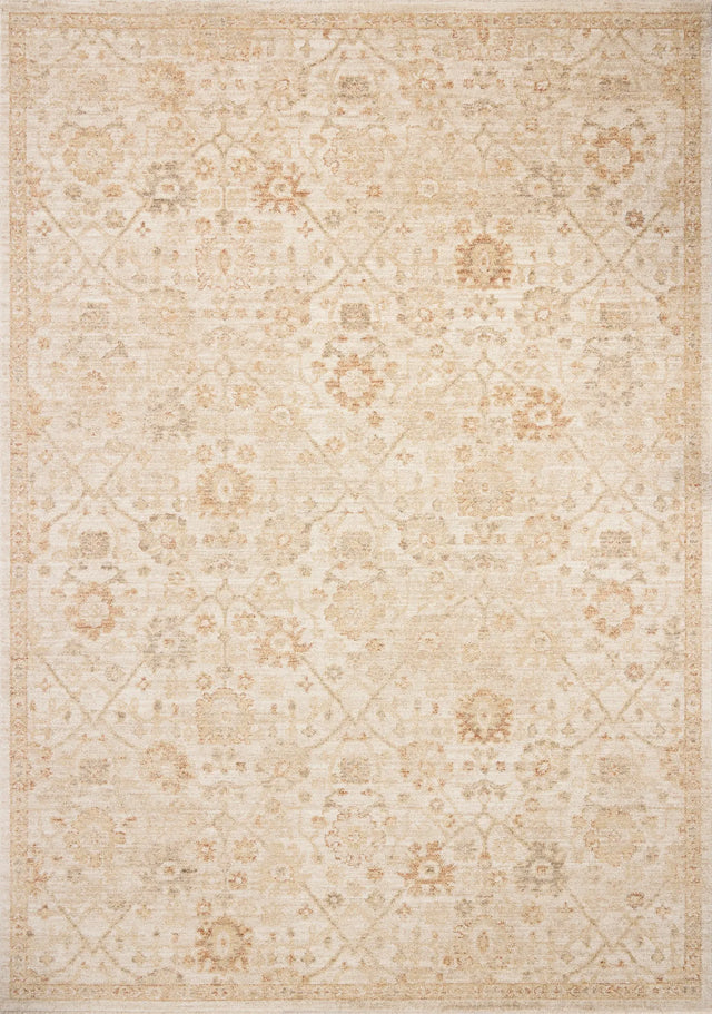 Chris Loves Julia x Loloi Palma PLM-04 Natural / Spice Rug - main flat