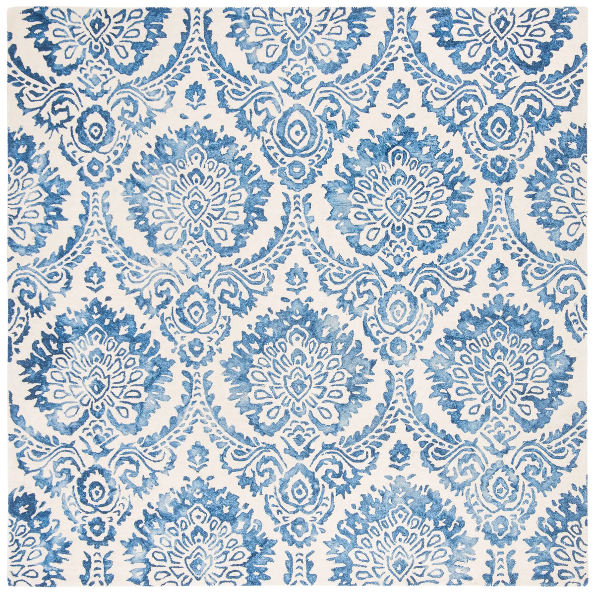 Safavieh Dip Dye 7'-0" x 7'-0" Rug in Blue / Ivory
