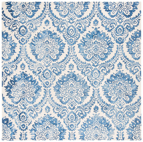 Safavieh Dip Dye 7'-0" x 7'-0" Rug in Blue / Ivory