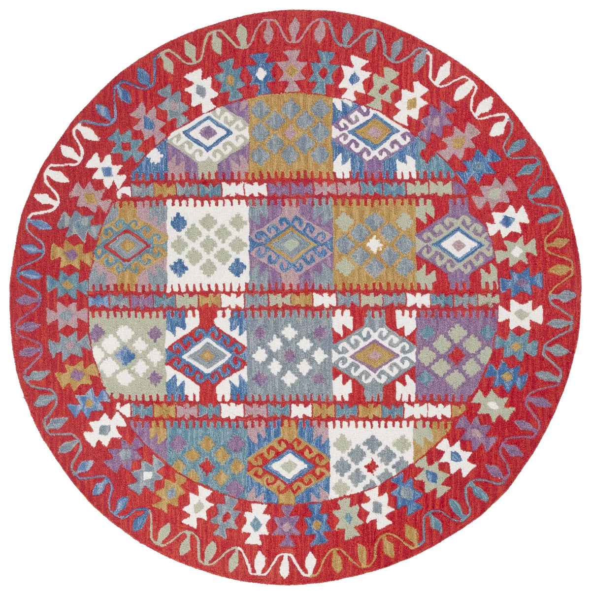 Safavieh Aspen 7'-0" x 7'-0" Rug in Red / Ivory