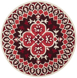 Safavieh Bellagio 5'-0" x 5'-0" Rug in Red / Ivory