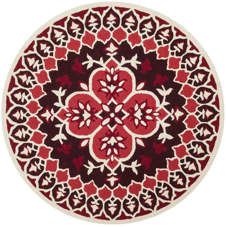 Safavieh Bellagio 5'-0" x 5'-0" Rug in Red / Ivory