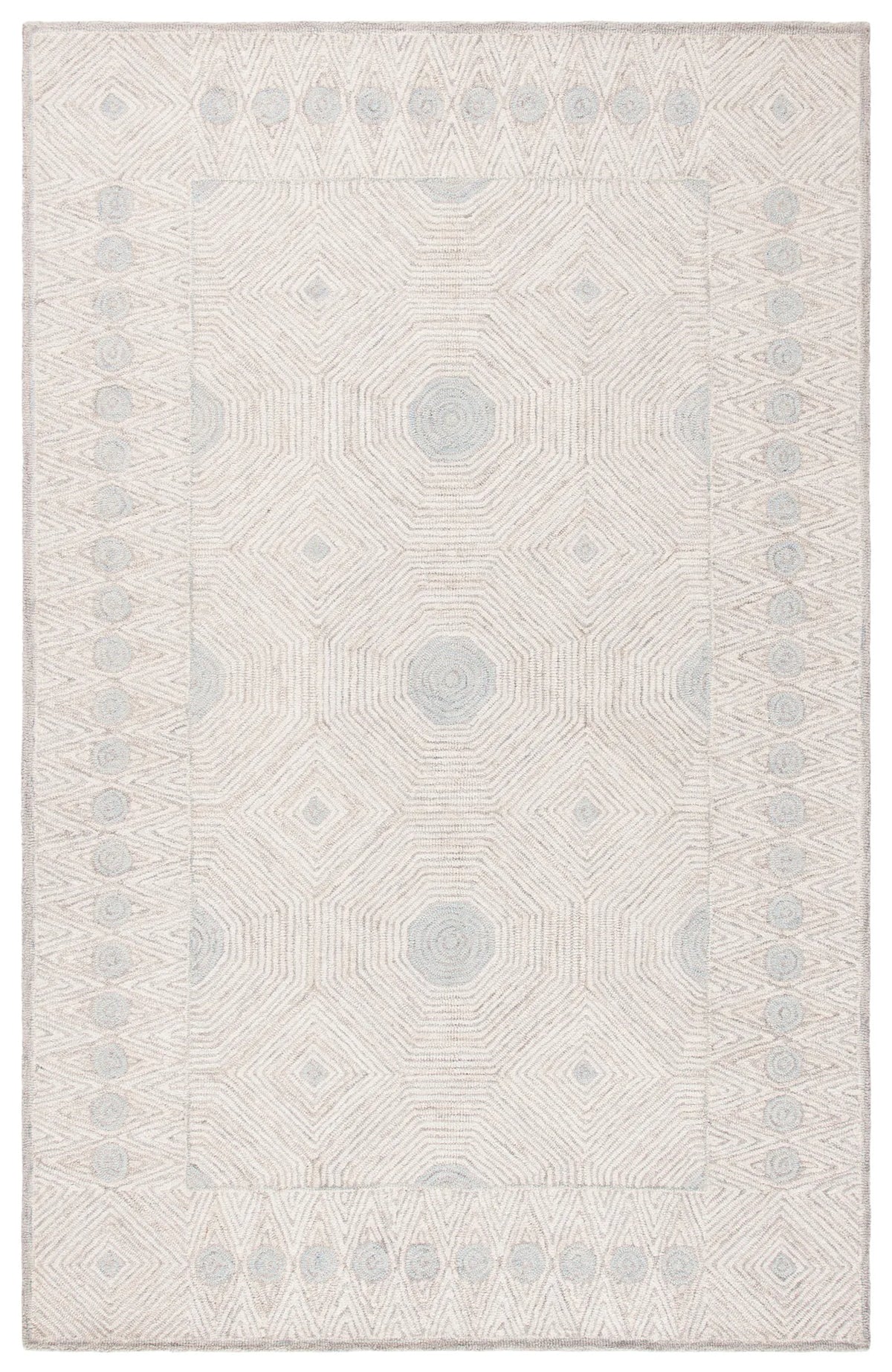 Safavieh Micro-Loop 4'-0" x 6'-0" Rug in Silver / Beige