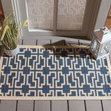 Safavieh Courtyard 2'-0" x 3'-7" Rug in Blue / Beige