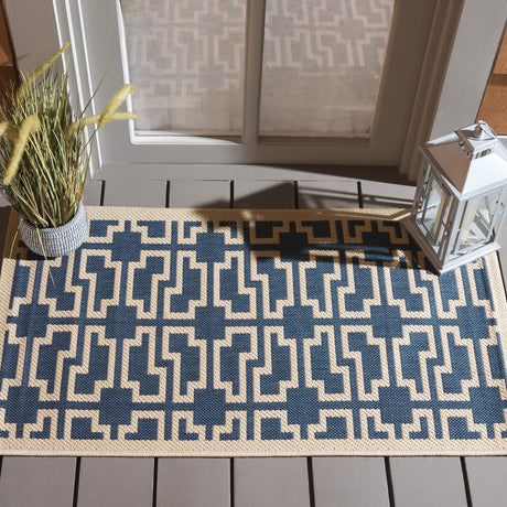 Safavieh Courtyard 2'-0" x 3'-7" Rug in Blue / Beige