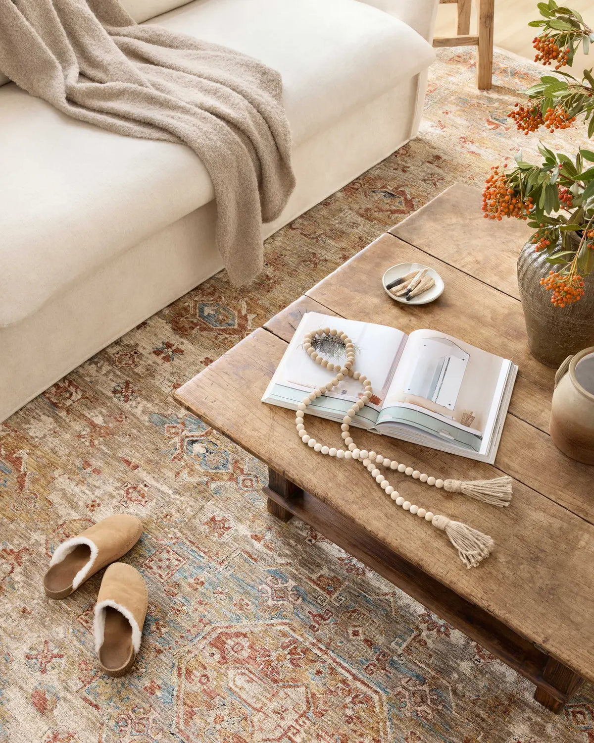 Loloi Gaia Gaa-02 Gold/Taupe Rugs - closer room scene 1