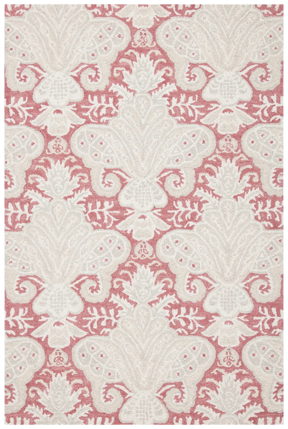 Safavieh Micro-Loop 4'-0" x 6'-0" Rug in Pink / Beige
