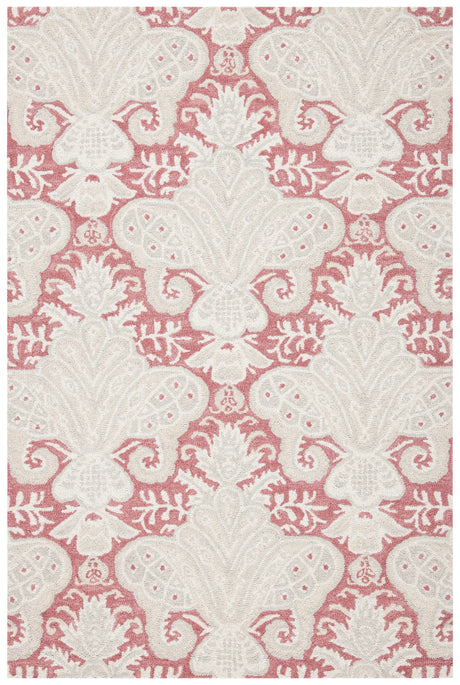 Safavieh Micro-Loop 4'-0" x 6'-0" Rug in Pink / Beige