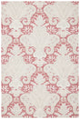 Safavieh Micro-Loop 4'-0" x 6'-0" Rug in Pink / Beige