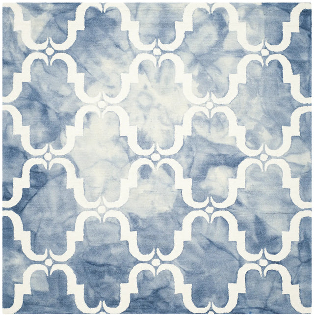 Safavieh Dip Dye 7'-0" x 7'-0" Rug in Blue / Ivory