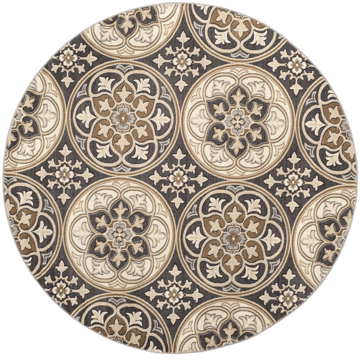 Safavieh Lyndhurst 8'-0" x 8'-0" Rug in Light Grey / Beige