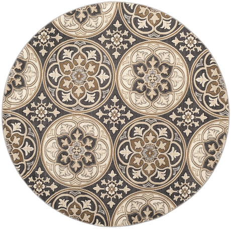 Safavieh Lyndhurst 8'-0" x 8'-0" Rug in Light Grey / Beige