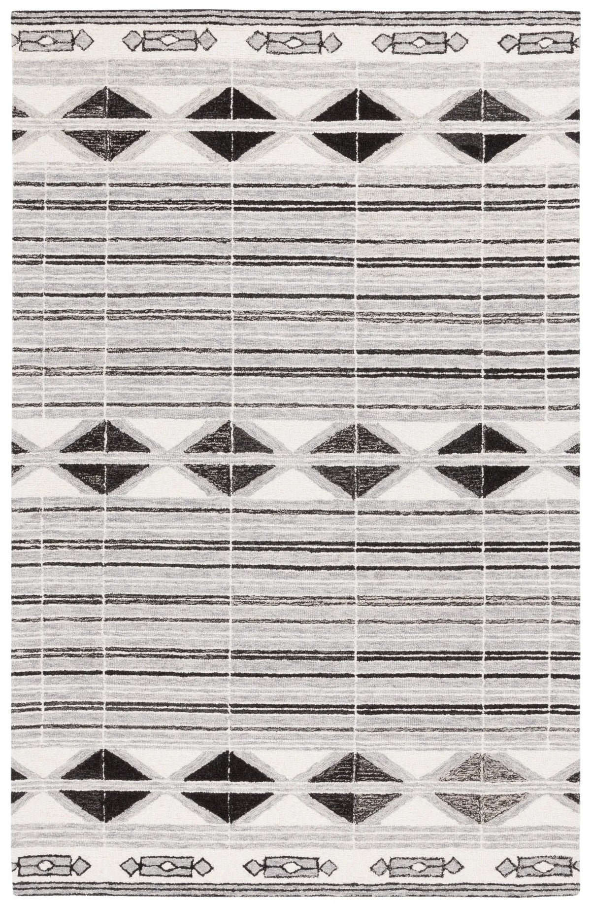 Safavieh Ebony 4'-0" x 6'-0" Rug in Ivory / Grey