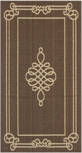 Safavieh Courtyard 2'-0" x 3'-7" Rug in Chocolate / Cream