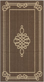 Safavieh Courtyard 2'-0" x 3'-7" Rug in Chocolate / Cream