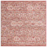 Safavieh Pyramid 6'-7" x 6'-7" Rug in Rust / Ivory Grey