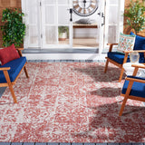 Safavieh Courtyard 8'-0" x 11'-0" Rug in Red / Beige